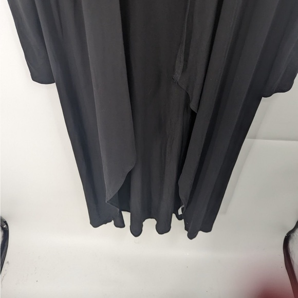Isaac liev Black open front cardigan‎ trench Size medium - Picture 4 of 9